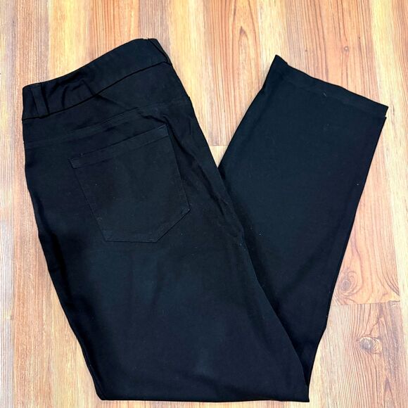 Chico's So Slimming Black Ankle Jean Texture Stretchy Pants - Size 2 (US L/12) - Picture 4 of 8